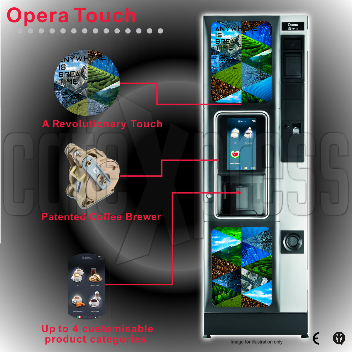Necta OPERA TOUCH Hot Drink Vending Machine